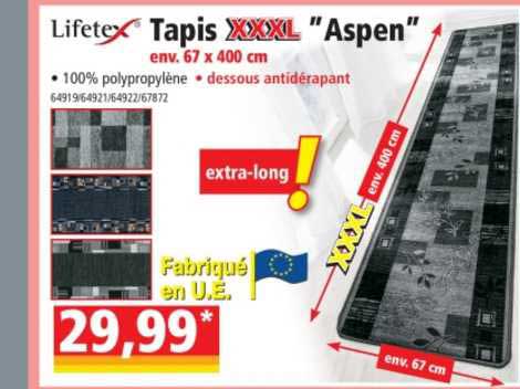 tapis xxxl "aspen" lifetex