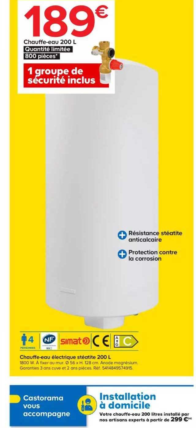 chauffe-eau 200l smat