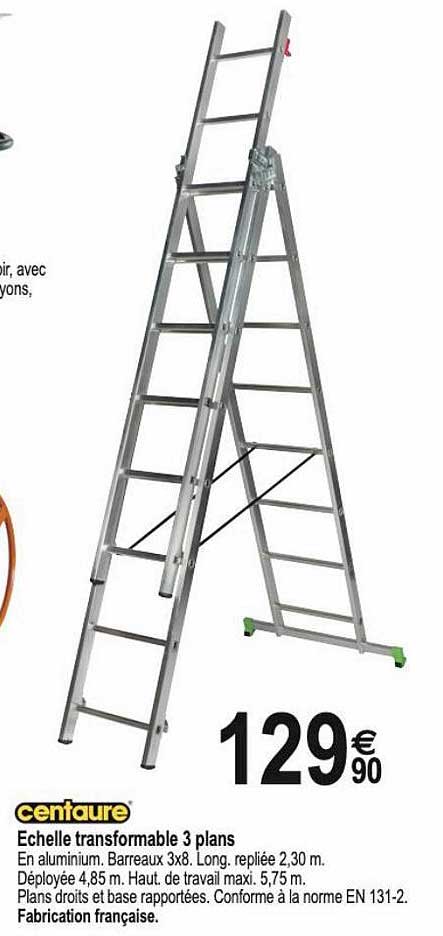 échelle transformable 3 plans centaure