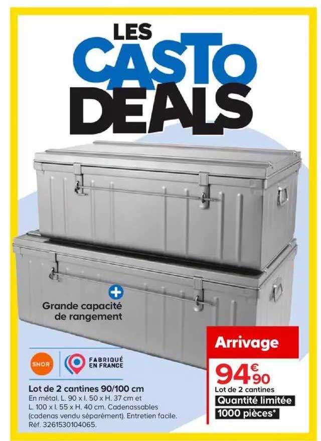 lot de 2 cantines snor