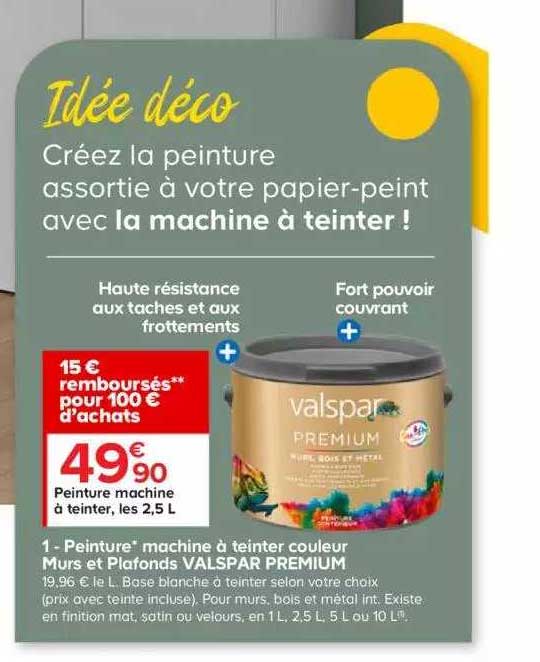 peinture machine à teinter 2,5l  valspar