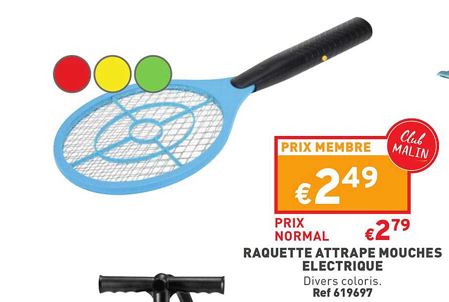 raquette attrape mouches électrique