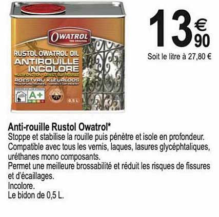 anti-rouille rustol owatrol