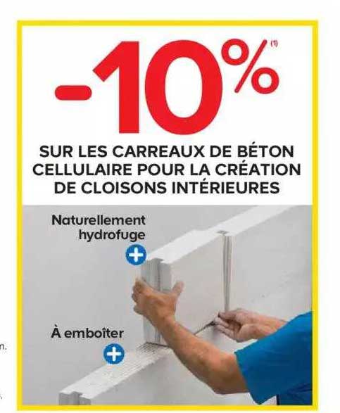 carreaux de béton cellulaire pour la création de cloisons intérieures