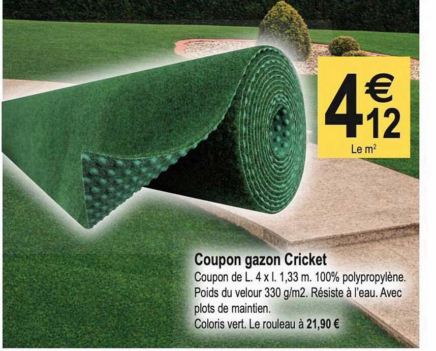 coupon gazon cricket