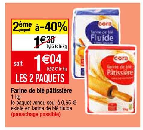 farine de blé pâtissière cora