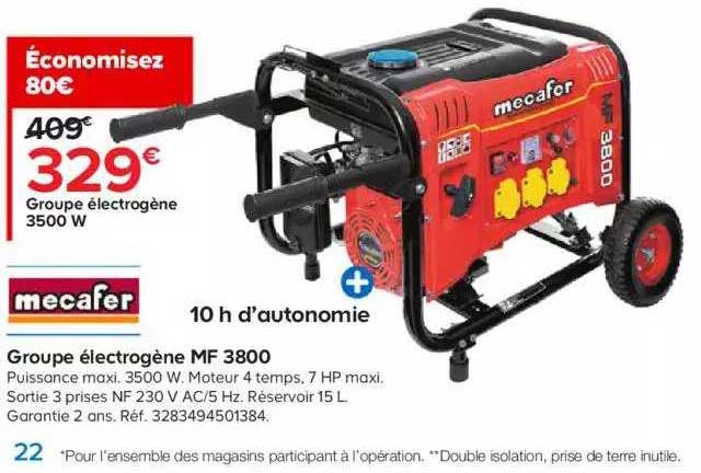 groupe électrogène 3500 w mecafer
