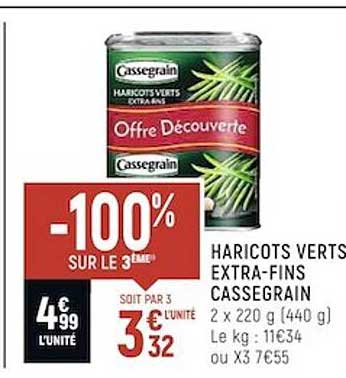 Haricots Verts Extra-fins Cassegrain