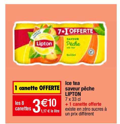 Ice Tea Saveur Pêche Lipton