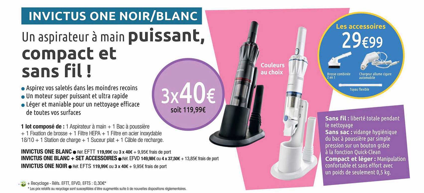 invictus one noir-blanc