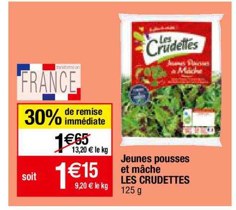 jeunes pousses et mâche les crudettes