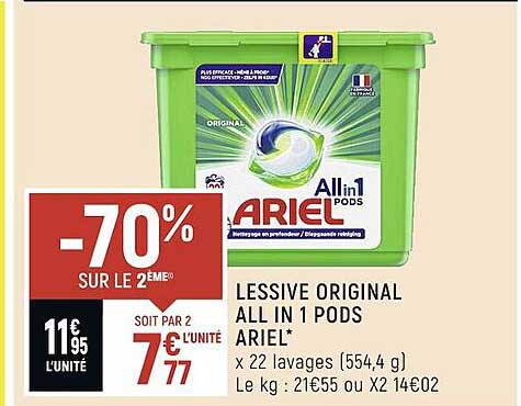 lessive original all in 1 pods ariel