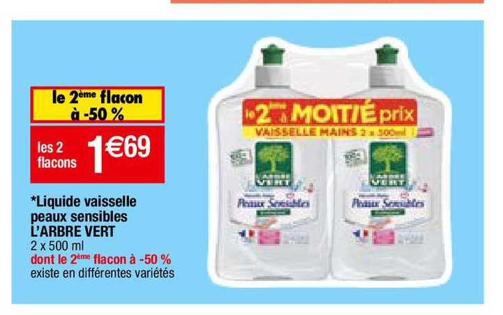 liquide vaisselle peaux sensibles l'arbre vert