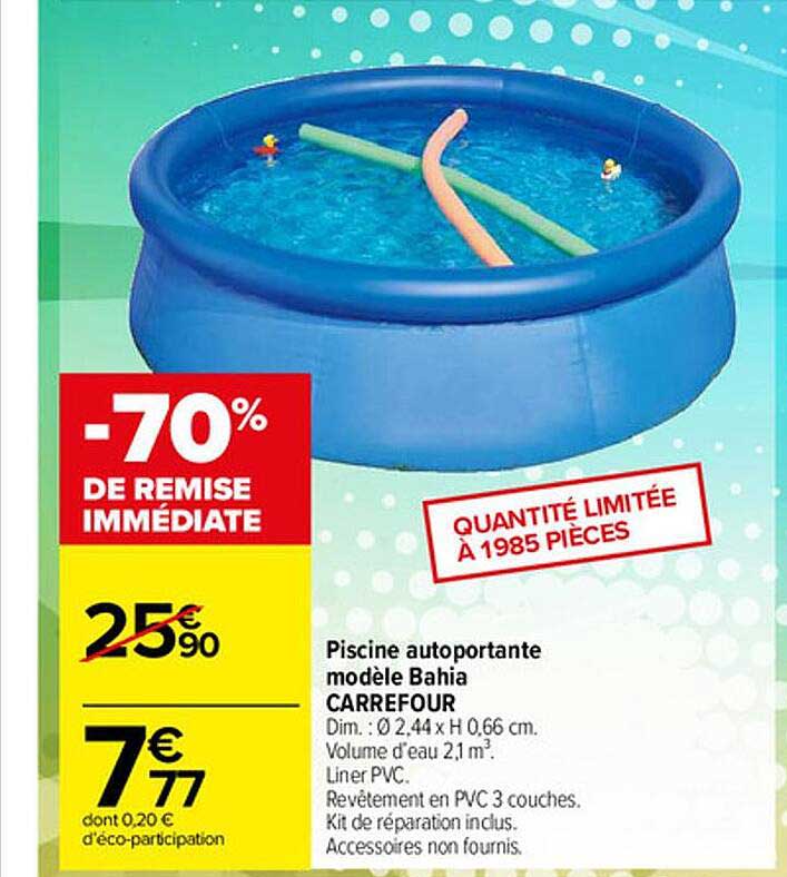piscine autoportante modèle bahia carrefour