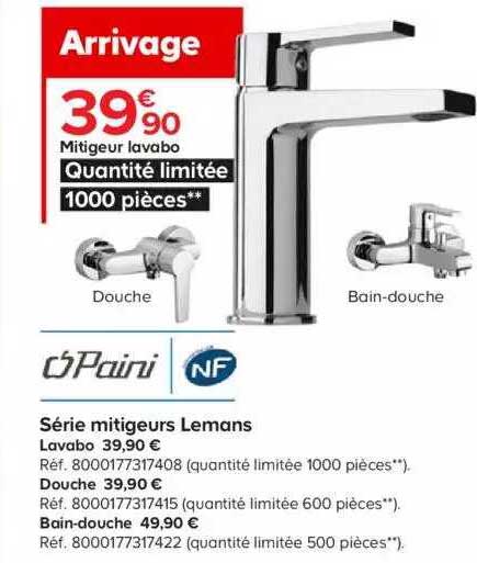 Série Mitigeurs Lemans Paini