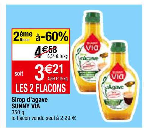 sirop d'agave sunny via
