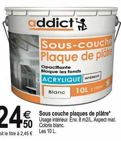 sous couche plaques de plâtre addict