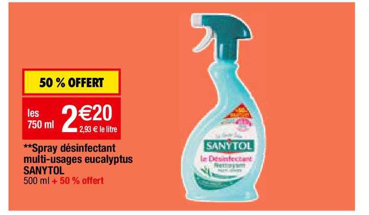 spray désinfectant multi-usages eucalyptus sanytol