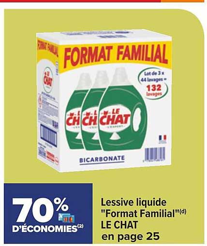 lessive liquide "format familial" le chat
