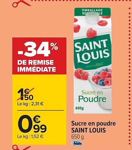 sucre en poudre saint louis