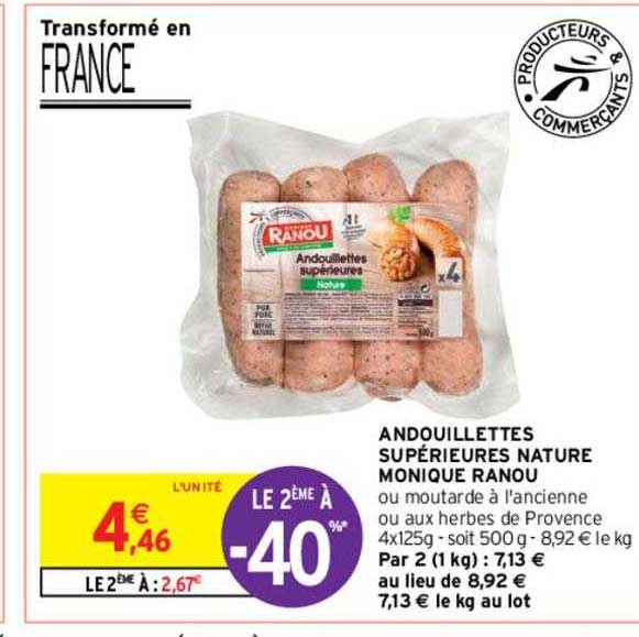 andouillettes supérieures nature monique ranou