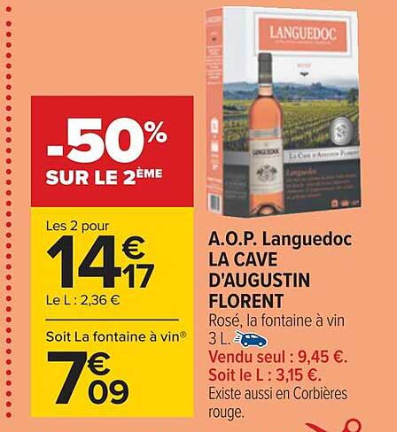 aop languedoc la cave d'augustin florent