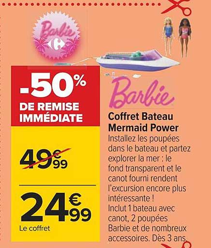barbie coffret bateau mermaid power