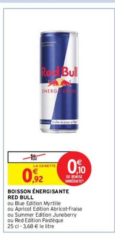 boisson énergisante red bull
