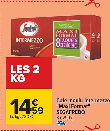 café moulu intermezzo "maxi format" segafredo