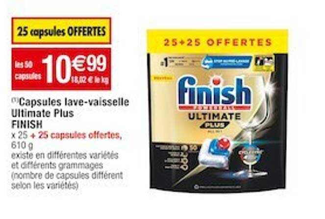 capsules lave-vaisselle ultimate plus finish