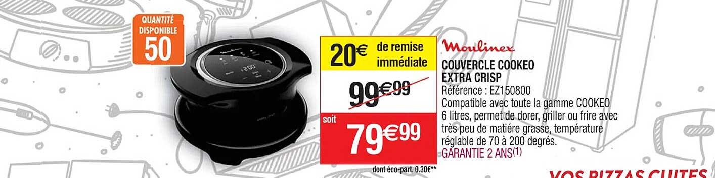 Couvercle Cookeo Extra Crisp Moulinex
