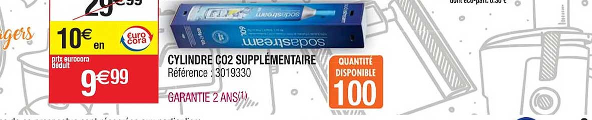 cylindre c02 supplémentaire sodastream