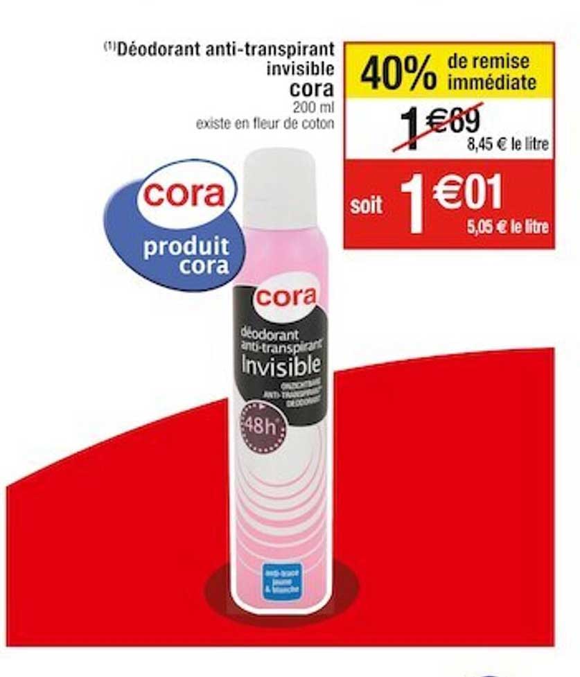 déodorant anti-transpirant invisible cora