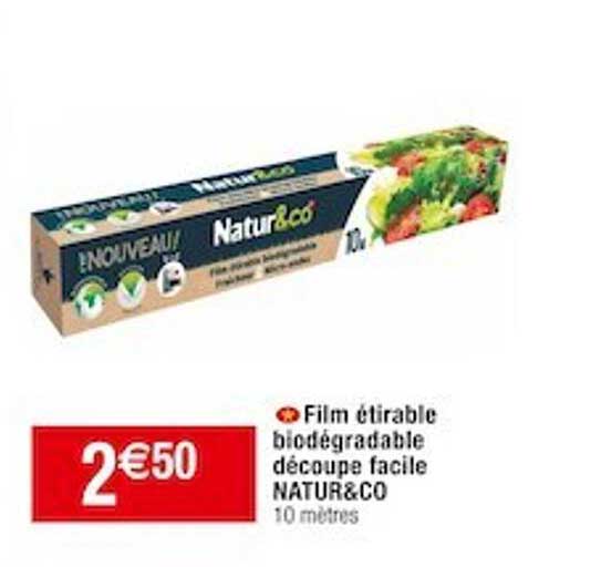 film étirable biodégradable découpe facile natur&co