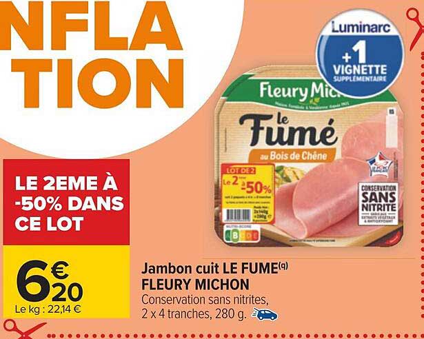 jambon cuit le fumé fleury michon
