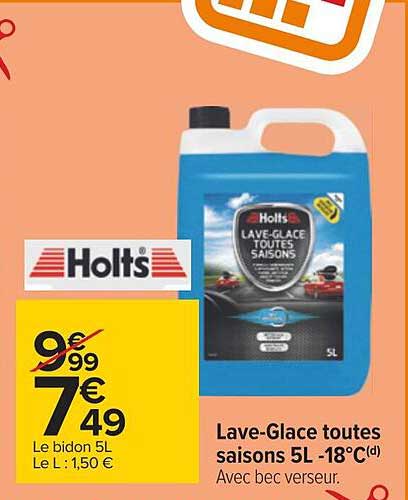 lave-glace toutes saisons 5l 18°c holts
