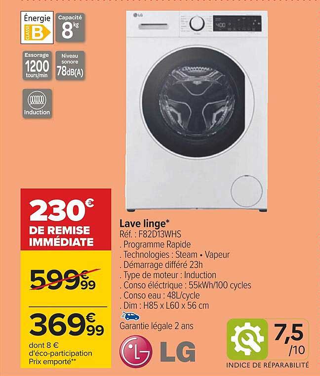 lave linge lg