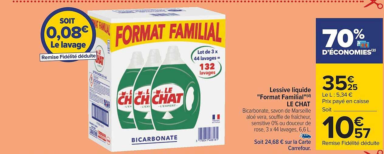 lessive liquide format familial le chat