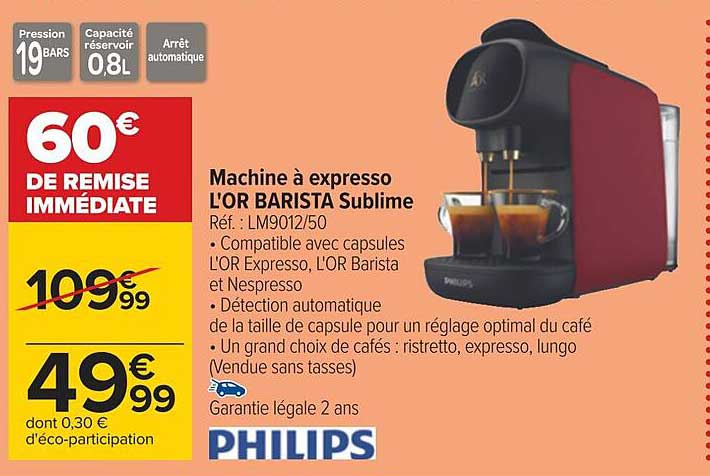 machine à espresso l'or barista sublime philips