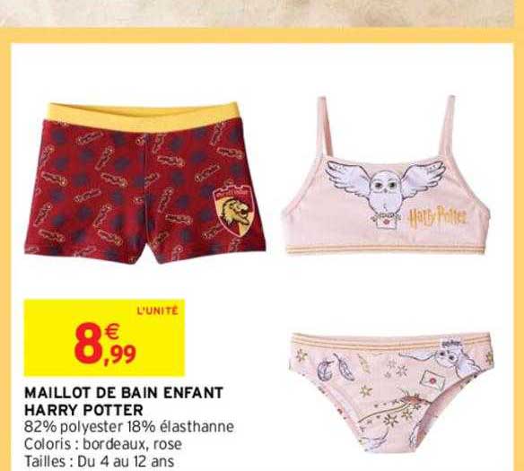 maillot de bain enfant harry potter