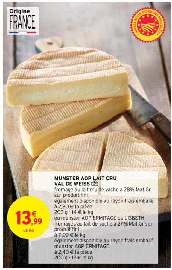 munster aop lait cru val de weiss