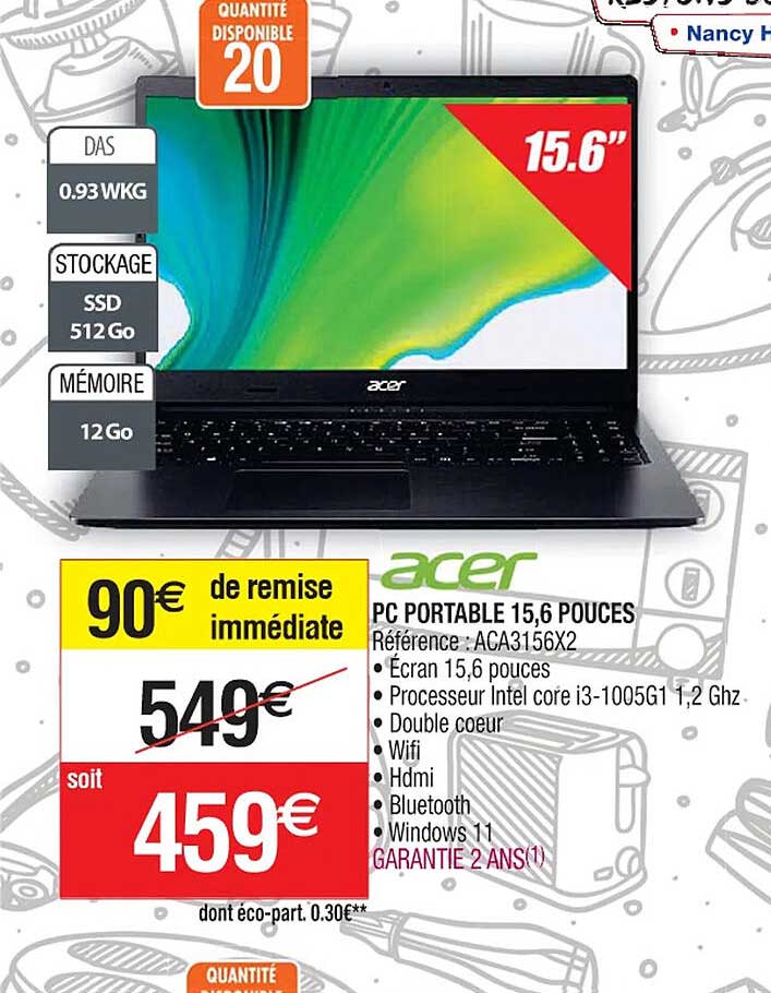 pc portable 15,6 pouces acer