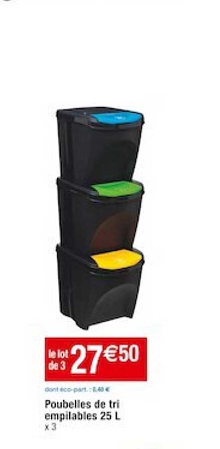 Poubelles De Tri Empilables