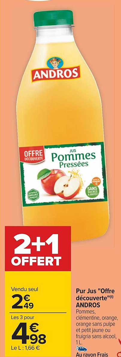 Pur Jus Offre Découverte Andros