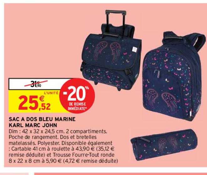 Sac à Dos Bleu Marine Karl Marc John