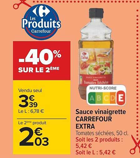 Sauce Vinaigrette Carrefour Extra