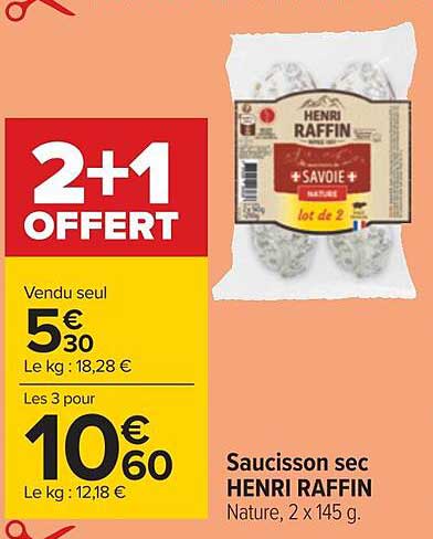saucisson sec henri raffin