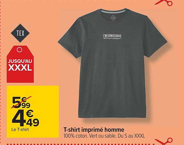 t-shirt imprimé homme
