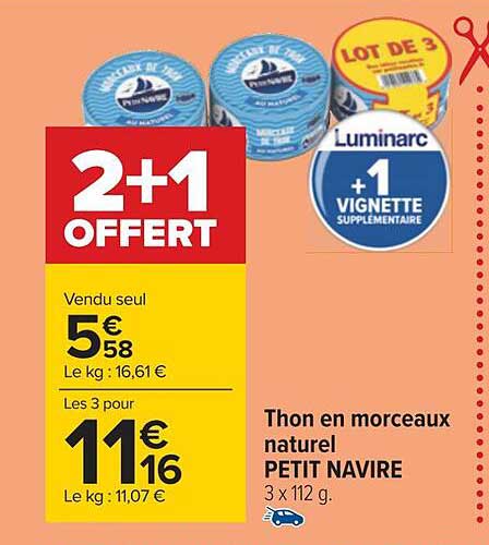 Thon En Morceaux Nature Petit Navire