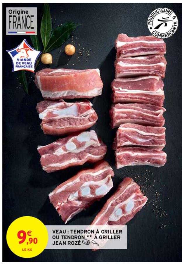 veau : tendron à griller jean rozé